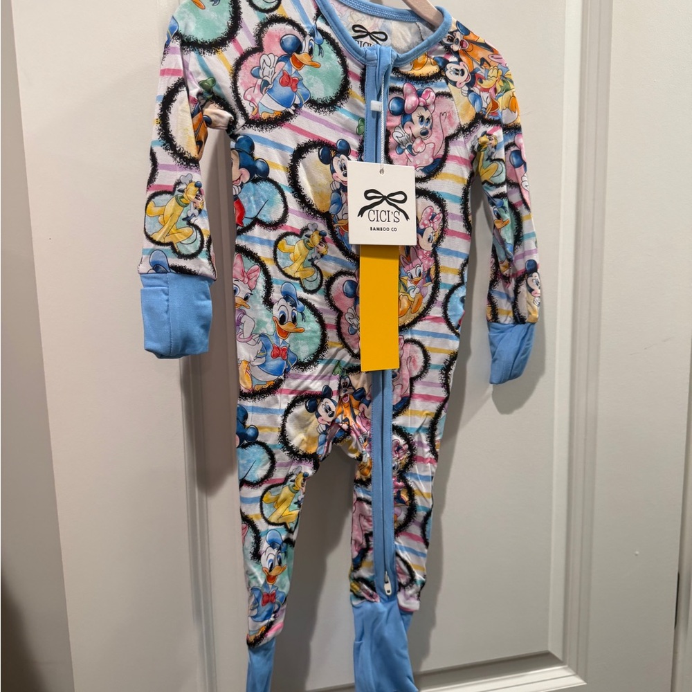 Mickey & Friends Bamboo Zippy size 3-6 months NWT by CiCi’s Bamboo
